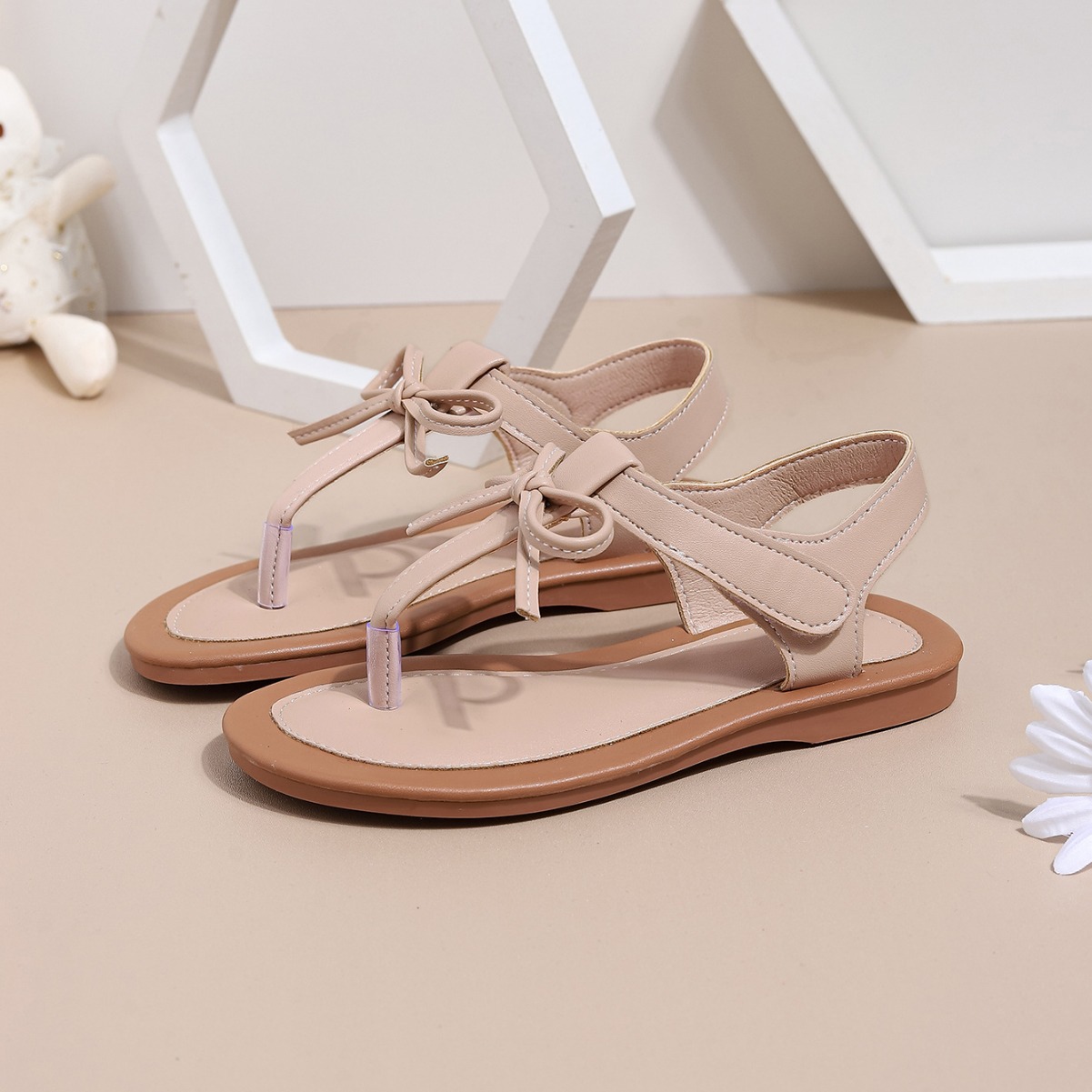 Cross-border Girls Clip Toe Bow