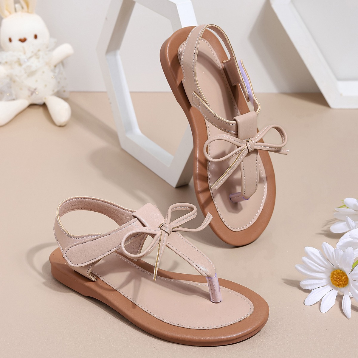 Cross-border Girls Clip Toe Bow