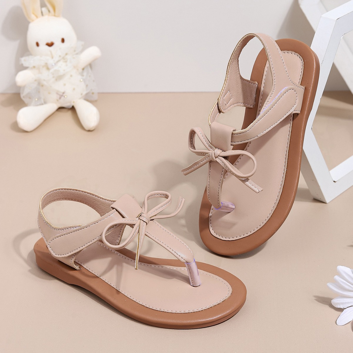Cross-border Girls Clip Toe Bow